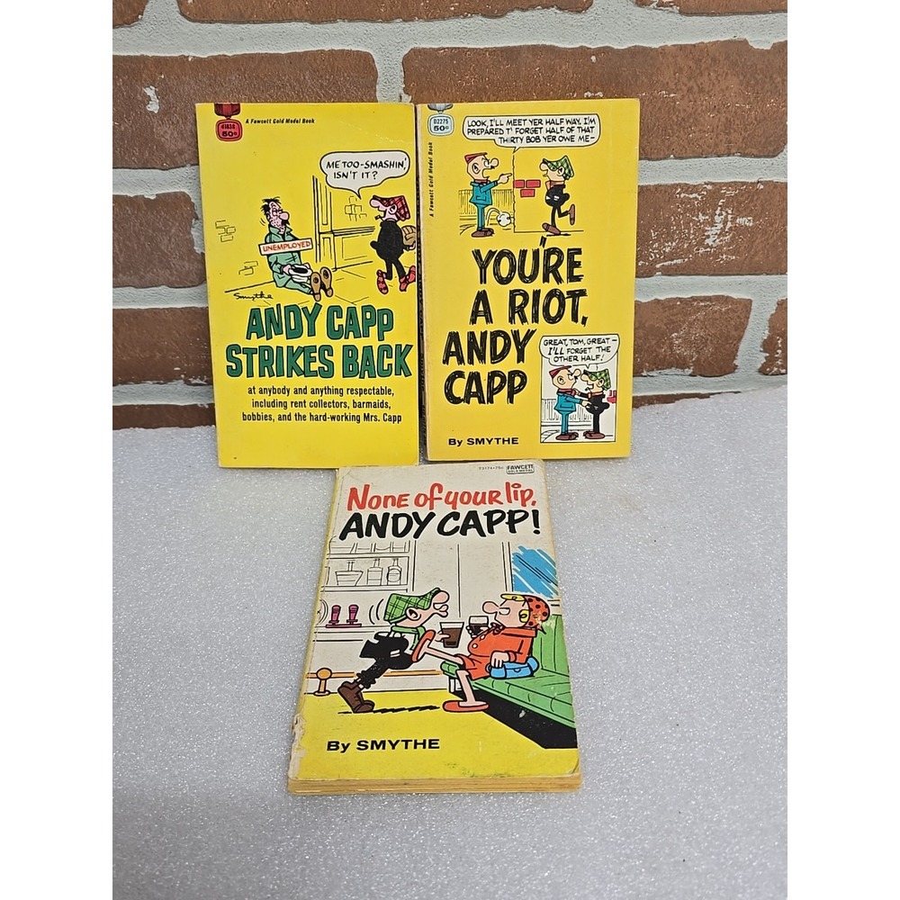 Vintage ANDY CAPP Comic Book Lot of 3 by‎ Smythe PB/VG Humor 1970s/1980s Comics